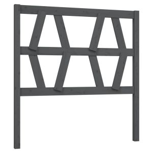 vidaXL cabecero de cama madera maciza de pino gris 81x4x100 cm