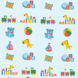 Papel pintado infantil dictatico fondo azul 60cm por 300cm