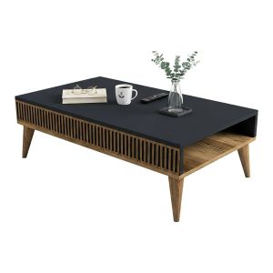 Mesa de salón atrani, un compartimento, madera marrón nogal