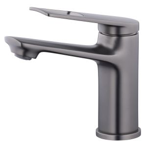 Mezclador para lavabo de metal gris yuna .