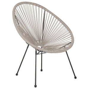 Silla de jardín acapulco ii ratán sintético gris claro