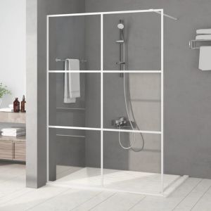 Mampara de ducha vidrio esg transparente blanco 140x195 cm