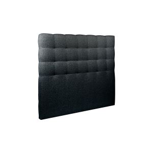 Cabecero acolchado de 200 cm - tejido rizado negra - negro