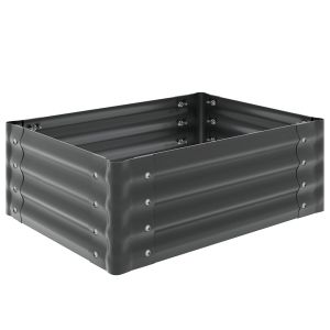 Banco elevado galvanizado, 80 x 60 x 30 cm, 130l, gris