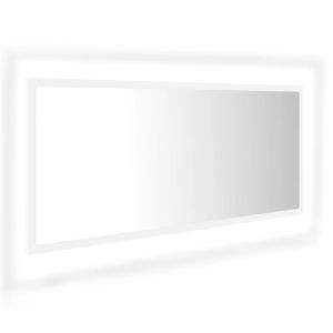 vidaXL espejo de baño LED acrílico blanco 100x8,5x37 cm