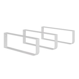 Pack 3 soportes toallero para encimera lavabo - blanco mate
