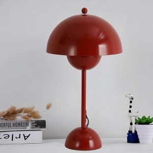 Lámpara de mesa rojo, diseño flowerdepot para sala o dormitorio