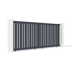 Pack puerta corredera 4m a.160cm veymont + pack puerta 1m a.160cm gris