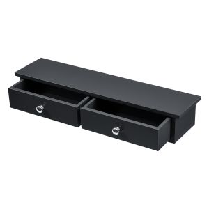 Estantería de pared con 2 cajones geeste mdf 60x15x10 cm negro [en.casa]