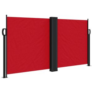 vidaXL toldo lateral retráctil rojo 120x1200 cm