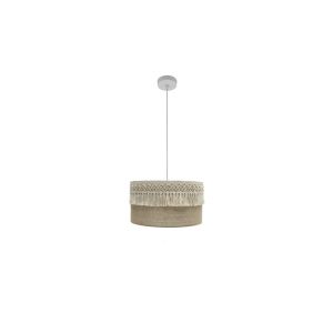 CoLGante ekaterina 1xE27 blanco/saco regx40x40 cm con pasamaneria