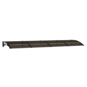 vidaXL marquesina de puerta policarbonato negro 350x100 cm