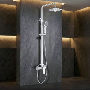 Imex - columna ducha monomando con grifo cromado serie art