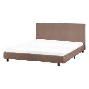 Cama bouclé albi 140 x 200 cm marrón