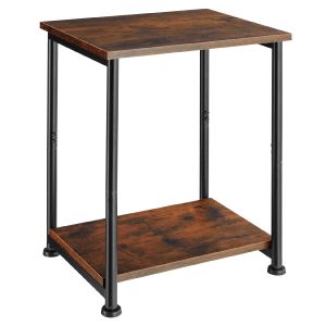 Mesa auxiliar 38,5 x 30 x 51,5 cm, madera industrial oscura