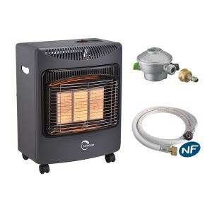 Estufa de gas de calefacción por infrarrojos daris sannover 4200 w + kit de