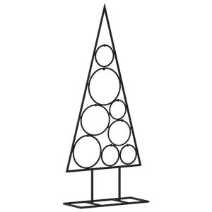 vidaXL árbol de navidad para decoración metal negro 60 cm