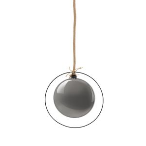 Bola de navidad LED ø18 cm metal gris LEDs blanco cálido ecd germany