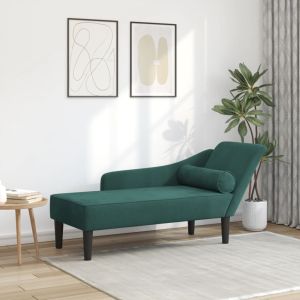 Sofá diván con cojines terciopelo verde oscuro oif134958