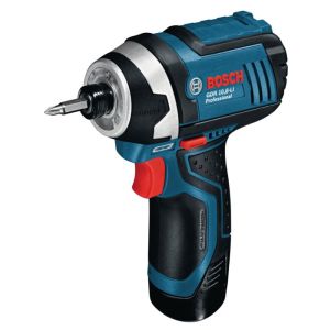 Bosch professional gdr 12v-105 atornillador de impacto + 2 baterías de 2,0