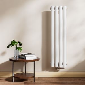 Emke radiador agua caliente tubo redondo blanco 90x24 cm