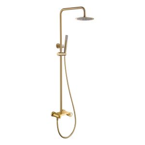 Conjunto ducha monomando olimpo oro cepillado-imex