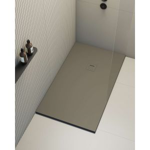 Plato de ducha poaLGi - 75x150 cm - tundra - extraplano, antideslizante