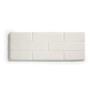 Cabecero de cama 110 muro ladrillos de polipiel 112x57x5cm blanco
