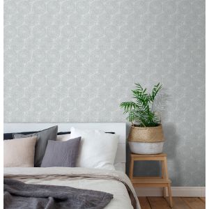 Papel pintado texturiado tnt etnico circulos marenostrum gris