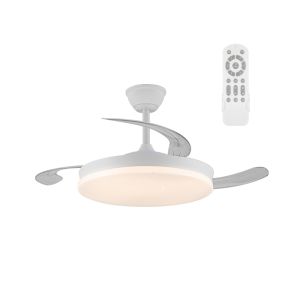 Ventilador de techo retráctil con luz LED 72w silencioso covery evo blanco