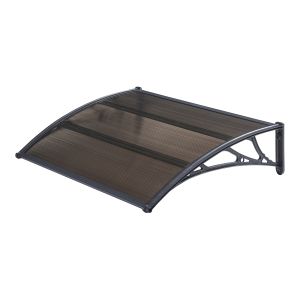 Marquesina exterior para puertas mellerud 150x100 cm Marrón