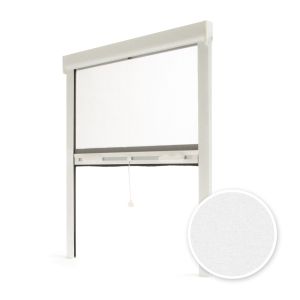 Mosquitera enrollable para ventana 125x220 cm - blanco texturado