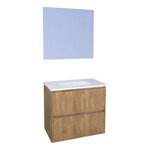 Ondee - mueble de baño belis + espejo suspendido - ancho: 80cm