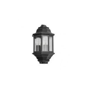 Shaula outdoor wall light 2xe27 aluminium / crystal black