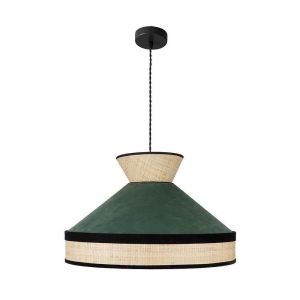 CoLGante fabrizio 1xE27 natural/verde bote regx50x50 cm