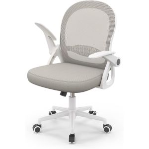 Rattantree silla de oficina ergonómica de respaldo medio con malla,gris