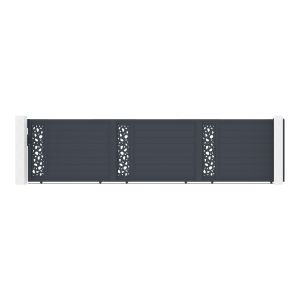 Puerta corredera 6m sunny al.140cm aluminio + cancela 1m al.140cm