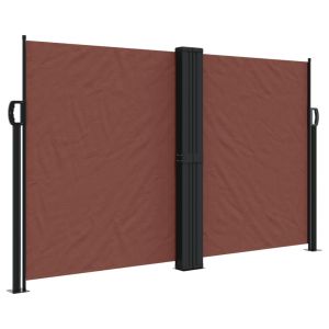 vidaXL toldo lateral retráctil marrón 140x600 cm