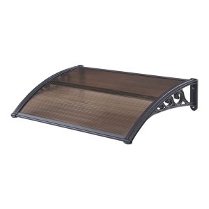 Marquesina exterior para puertas mellerud protección policarbonato 100x60cm