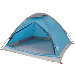 vidaXL tienda de campaña iglú para 2 personas impermeable azul