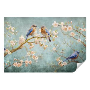 Murales autoadhesivos aves de primavera 104x152 tulup
