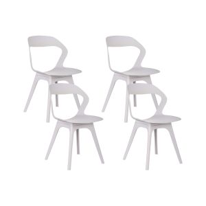 Conjunto de 4 sillas de jardín lachania gris pardo