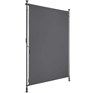 Toldo de pinza con manivela, altura ajustable, 100x310 cm, negro
