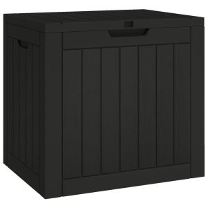 vidaXL caja de almacenaje de jardín polipropileno negra 55,5x43x53 cm