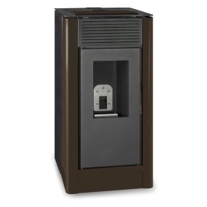 Tj - hidro estufa de pellets modelo velika de 27 kw - color marrón