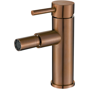 Valaz grifo de bidet monomando redondo oro rosa cepillado