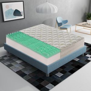 Colchón 140x200 viscoelástico 25 cm alto funda de aloe ortopédico