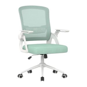 Silla de oficina con cojín de asiento acolchado, verde