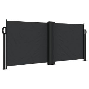 vidaXL toldo lateral retráctil negro 100x1000 cm