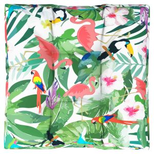 vidaXL cojín para palés tela multicolor 80x80x12 cm